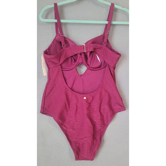 Victoria’s Secret Twist Push-Up One-Piece Swimsuit L Maroon – NWT - Picture 5 of 15